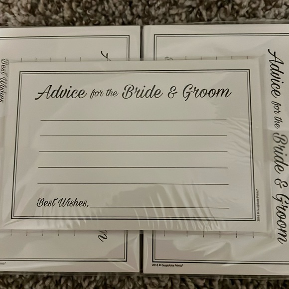 Wedding advice cards - Picture 1 of 1